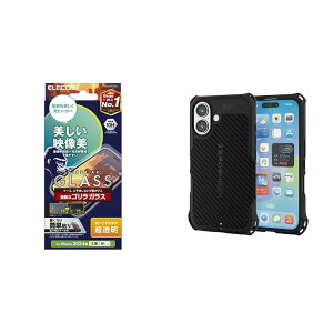 �y�ϏՌ��P�[�X�Z�b�g�z �G���R�� iPhone 16 �K���X�t�B���� �����K���X �d�x10H �S�����K���X ���ߗ�95�� ���̉f�荞�݌y�� AR���H ���掋�� �w�䂪���Ȃ� �y�K�C�h�g�t���z PM-A24AFLGARO + �G��