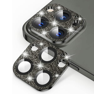 iPhone 16 Pro 用/iPhone 16 Pro Max 用 カメラ保護ガラスフィルム 【1枚】ブラック カメラレンズ保護カバー カメラカバー キズ防止 耐衝撃 防塵 防滴 薄型 3D全面保護 iPhone 16 Pro 対応/iPhone 16 Pro Max 対