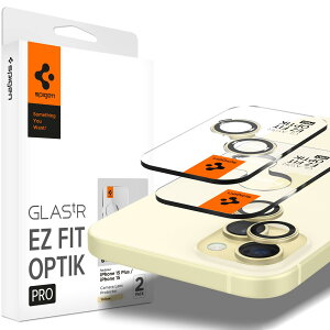 Spigen Glas tR EZ Fit Optik Pro iPhone 15/15 Plus/14/14 Plus �p �J�����t�B���� �ی� iPhone 15/15 Plus �Ή� �J���� �����Y �N���A �C�G���[ 2����