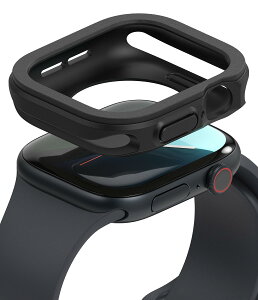 yRingkezApple Watch 10 46mm P[X AIR SPORTS TPU ϏՌ Ռz یP[X yʃP[X AbvEHb`10 46mm X}[gEHb` XP[X - Black