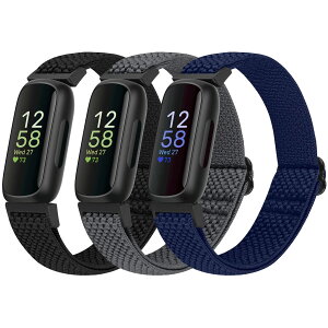 Bcuckood Fitbit Inspire 3/Inspire 2/Inspire/Inspire HR/Ace 2/Ace 3 �o���h�ƌ݊�������A�L�k���̂��钲�߉\�Ȍ����p���X�g�o���h ���f�B�[�X �����Y �L�b�Y �\�t�g �X�|�[�c �i�C���� ���[�v �X�g���b�v