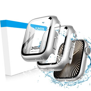 �y360°�h���P�[�X�zAUNEOS Apple Watch�P�[�X Series 10 42mm��p�ی�J�o�[ �A�b�v���E�H�b�`�ی� PC+�����K���X�f�� ��̌^ �V�f�U�C�������ߗ� �d�x9H �ϏՌ� �S�ʕی� �����^ �����ȒP(42mm�ASilver�h