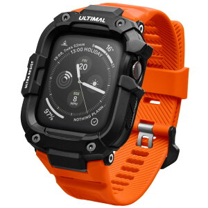 ULTIMAL �R���p�`�u�� Apple Watch �J�o�[ �P�[�X 44mm 45mm 49mm �A�b�v���E�H�b�`�o���h TPU��̌^�A�b�v���E�H�b�`�x���g �S�ʕی� �����Y �ϏՌ� �E���ȒP ����~�� �ϋv�� �����E�L�Y�h�~ ���蕨