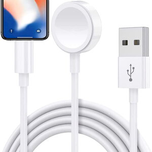 Chayoo A-pple Watch用 充電器 2in1【2024年モデル】アップルウォッチ充電器 磁気充電ケーブル 急速充電 ワイヤレス充電 USBコネクタ phoneとWatch同時充電 超高耐久 持ち運び便利 Series8/7/6/SE/5/4/3/2/1 Wat