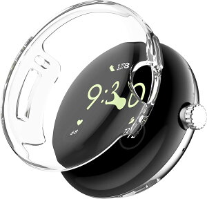 ELYBYYLE for Google Pixel Watch �P�[�X Google Pixel Watch �p�P�[�X Google Pixel Watch �p �t���J�o�[ PC�f�� ��̌^ �S�ʕی� �����ȒP �����ߗ� �w��h�~ Google Pixel Watch �P�[�X �N���A