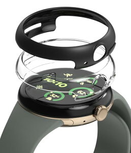 yRingkezPixel Watch 3 45mm P[X PCf ω ϏՌ ^ Ռz یP[X sNZEHb`3 45mm X}[gEHb` XP[X - ClearMatte Black (2P)