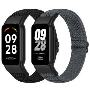 [Bcuckood] �e�����v�̌����o���h Xiaomi Smart Band 8 Active/Redmi Smart Band 2�Ƃ̌݊����A�����\�� �L�k���̂�������p�i�C�������X�g�o���h�X�|�[�c�X�g���b�v�����j�������A2�p�b�N