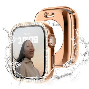360�x�h���݌v Recoppa �R���p�`�u�� Apple Watch �P�[�X 40mm �L���L�� �A�b�v���E�H�b�`�J�o�[ �h���P�[�X Series 6 5 4 SE�ɑΉ� �K���X�t�B�����t�� ��̌^ IP68���S�h�� �_�C�������h ���� �I�V��