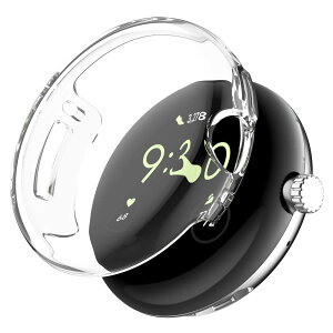RUIIOCVKK for Google Pixel Watch3 41MM ケース スマートウォッチ 全面保護 フルカバー 耐衝撃 クリア 透明 TPU シリコン 耐衝撃性 落下防止 Pixel Watch 3 41MM 専用カバー (クリア)