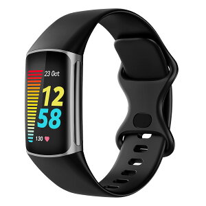 ATiC Fitbit Charge 6/5 oh ւxg tBbgrbg`[W6/5pCtBjeBxg TPE _炩 X|[coh ȒP Black