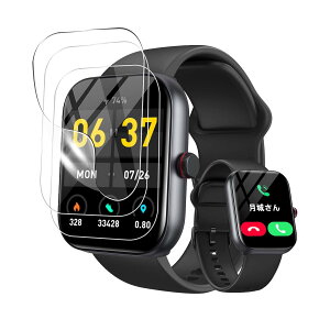 For ?Fanonon 1.91HD大画面 フィルム 保護フィルム【2024年】フィルム スマートウォッチ 1.91インチ 保護フィルム 高い透明度 反射低減 高感度 水や油に強い 指紋防止 飛散防止 柔軟 フィルム 液