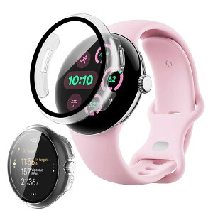 For Google Pixel Watch 3 45mm pP[XyHVUYALž^ KX یJo[ Sʕی KX 9HیtB+PCJo[ ȒP ϏՌ ߗ wh~ (NA)