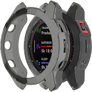 Miimall�Ή�Garmin Epix Gen2/Epix Steel�P�[�X TPU�ގ� �\�t�g �Ռ��z�� �y�� ���^ �K�[�~�� Epix Gen2 �J�o�[ �����h�~ �����Ή� �E���ȒP Epix Gen2�ی�J�o�[ �o���p�[�i�N���A�u���b�N�j