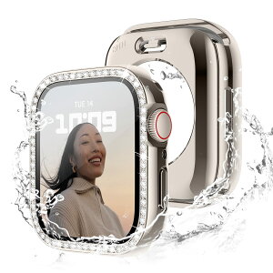 360�x�h���݌v Recoppa �R���p�`�u�� Apple Watch �P�[�X 44mm �L���L�� �A�b�v���E�H�b�`�J�o�[ �h���P�[�X Series 6 5 4 SE�ɑΉ� �K���X�t�B�����t�� ��̌^ IP68���S�h�� �_�C�������h ���� �I�V��