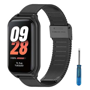 [RoSoki] �o���h Xiaomi Smart Band 8 Active �Ή� �����x���g �X�e�����X�`�[�� �����o���h �����o���h �ւ��X�g���b�v �h�K �X�e�����X�o���h �����ȒP �r�W�l�X�� �o���h �j�����p Xiaomi Smart Band 8 Act