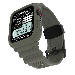 [elkson] �A�b�v���E�H�b�` �o���h 45mm 44mm �o���p�[�P�[�X�t�� ���ȃ����Y�o���h Apple Watch SE2 iWatch Series 9 8 7 6 5 4�p, Quattro Pro Series �X�|�[�c�~���^���[�ی�P�[�X �v���e�N�^�[ �����h�~ ��
