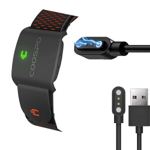 Lamshaw for COOSPO HW9 �P�[�u��, USB ���C�[�d�P�[�u�� ���C�z�� 1���[�g�� �Ή� COOSPO HW9 Heart Rate Monitor Armband/MOOFIT HW401 Heart Rate Monitor Armband (�u���b�N)