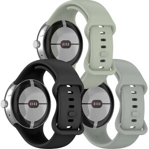 [Wowstrap] 3������ �R���p�`�u�� Google Pixel Watch/Pixel Watch 2 �o���h�A�R���p�`�u�� pixel watch �x���g�A���f�B�[�X �����Y �V���R�� �_�炩�� �����x���g �h�� ���E�ȒP �����\�A�iLarge�A�u���b�N