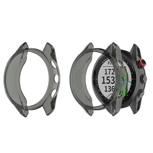 Lamshaw for Garmin Approach S62 ケース, シリコーン TPU ケース カバー 対応 GARMIN(ガーミン) ゴルフナビ GPS Approach S62 (2 ケース-黒+黒)