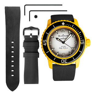 [Ocdin] 22mm rvXgbv p Blancpain X Swatchp ZpXpit NCbN[XVRrvoh Bioceramic SCUBA Fifty FathomsΉ (22mm ubN)