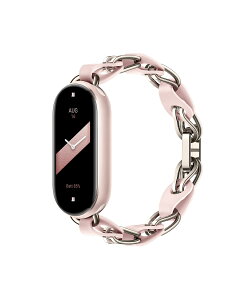 Xiaomi Smart Band 9 �`�F�[���X�g���b�v ���������X�g���b�v Xiaomi Smart Band 8�ɂ��Ή� ���U�[&���^�� �ʋC �y�� �A�N�Z�T���[ �~�X�e�B�b�N���[�Y