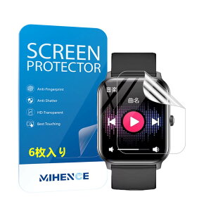 Mihence �ی�t�B���� �Ή� BK01 1.9�C���`�X�}�[�g�E�H�b�`, HD �G�b�W���S�J�o�[ TPU �ی�t�B�����Ȗʐ�p�Ή� Vialove BK01 1.9 �C���` �r���v [6������]