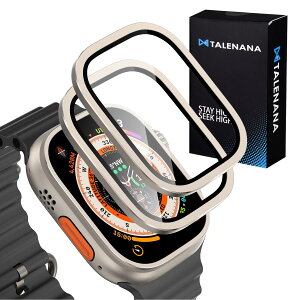 TALENANA �t�B���� �ی�t�B���� Apple Watch Ultra 2/Ultra �A�b�v���E�H�b�` �E���g��2/ �E���g�� �Ή� �K���X�t�B���� �`�^�������t���[�� ��̌^ �����ߗ� ���^�b�`���x �S�ʕی� ��ʕی� �Ϗ���