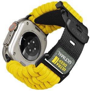 ULTIMAL �R���p�`�u�� Apple Watch �o���h �A�b�v���E�H�b�`�o���h 550�p���R�[�h �i�C�����҂ݍ��݃o���h���X�g 42mm 44mm 45mm 49mm �ʋC�� �����X�g���b�v �X�|�[�c�E�A�E�g�h�A�E�����j���O�ȂǑ�