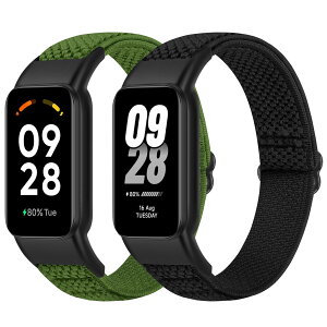 [Bcuckood] �e�����v�̌����o���h Xiaomi Smart Band 8 Active/Redmi Smart Band 2�Ƃ̌݊����A�����\�� �L�k���̂�������p�i�C�������X�g�o���h�X�|�[�c�X�g���b�v�����j�������A2�p�b�N