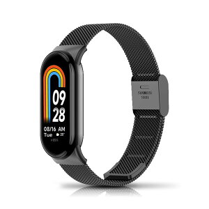 [HeeNia] Xiaomi Smart Band 9/Xiaomi Smart Band 8 �Ή� �o���h �����x���g �X�e�����X�� �ւ��x���g �������߉\ �_�炵�� �j�����p Xiaomi Mi Band 9/Xiaomi Mi Band 8 �Ή� �����o���h (�u���b�N)