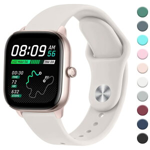 [Vancle] 20mm �o���h for Amazfit GTS 4 Mini/GTS 4/GTS 3/GTS 2 Mini, Bip U Pro/Bip 3/Bip 3 Pro �o���h �����x���g �_�炩�� �V���R���o���h ���߉\ (�X�^�[���C�g)