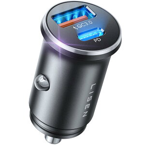 LISEN ŋRXp VK[\Pbg usb-c 36WVK[\Pbg USB C+A|[gőPD36WQC18W 12V-24VVK[\Pbg }[d  [dJ[`[W[ J[pi iPhone16 Pro Max Plus iPad Android Samsung/Ȃ