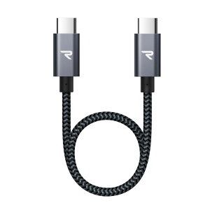 RAMPOW USB Type C P[u Zy20CM  ^ѕ֗/PD3.0&QC3.0[dzf[^]Ή ϋviC usbc usbc P[u iPhone 16 [dP[u/iPhone 15 [dP[u MacbookPro/iPad Pro&Air/Goo
