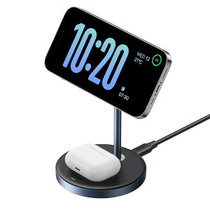 UGREEN MagFlow CX[d 2 in 1 magsafeΉ ő15W/7.5W/5W}[d 2䓯[d\ }OZ[t X^h^ iPhone 16p 7.5W 14/13/ 12/ mini/Pro/Pro Max, AirPods Pro/3/2/1 Ecŏ[d\ QiF