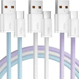 Senetem USB Type C �P�[�u�� �y2m+2m+2m 3�{�z �^�C�vc �P�[�u�� 3A�}���[�d c�^�C�v �[�d�P�[�u�� QuickCharge3.0�Ή� iPhone16/iPhone15/GalaxyS24/Pixel/Google/Xperia/LG��USB-C �@��Ή�