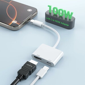 y2024VŁzUSB Type-C HDMIϊA_v^y4K fóz2in1 ^CvC HDMI ϊA_v^ + ^CvC PD}[d|[g USB C HDMI ϊA_v^ Ή Thunderbot 3 4, iPhone 16/15, iPad Pro/Mini/Air, MacBok Pro/Air, Samsun