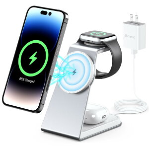 y2024ŐV^ QiF؍ς݁zTEPNICAL 3in1 Magsafe[d CX[d X^h 20Wo u }Olbg[d iPhone 16/15/14/13/12 seris/Galaxy S20/S10/S10+/S9/Airpods 2/3/pro/Apple WatchɑΉ {