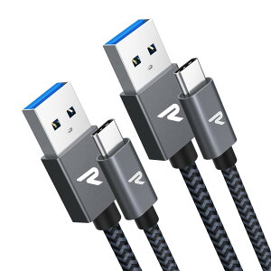 RAMPOW usb c P[uy1m+1m 2{/z^Cvc P[u }[d QuickCharge3.0Ή USB3.1 Gen1Ki iPhone16/iPhone15V[Y[dP[u Sony Xperia/Samsung/Asus Zenfone/Fujitsu Arrows/PS5Rg[[ ^Cvc
