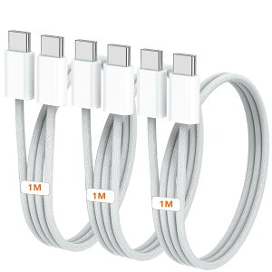 USB Type C [dP[u 3{ 1M Type-C to Type-CP[u PDΉ iPhone 15 [dP[u 100w/5A }[d P[u f[^] ϋv fh~Galaxy/MacBook Pro/iPhone 16/16Pro/15 Pro Max/AndroidType-c@