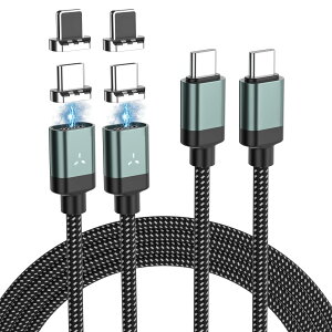 }Olbg-[dP[u for iphone16 [dP[uy2{ 1.2m+2mzTYPE-C/TYPE-L ii [60W/27W PDΉ] 3A}[d f[^] ho ledʓdw ii/ݔΉ for iPhone 15/MacB00k Pro/Air/i-Pad/phone 2