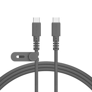 MOTTERU (���b�e��) USB-C to USB-C �҂ݍ��݃V���R���P�[�u�� �f���ɋ��� Power Delivery 60W �f�[�^�]�� iPhone16 Nintendo Switch �Ή� �P�[�u���o���h �t�� 2.0m �X���[�L�[�u���b�N MOT-NLCC200-BK