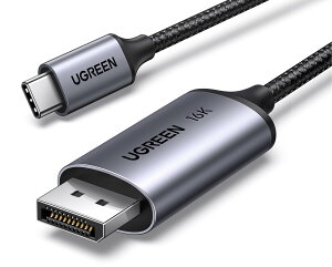 UGREEN 16K 30Hz USB C DisplayPort ϊP[u DP2.1 16K 8K 40Gbps Thunderbolt 4/3 Type-C DisplayPort ϊ P` fBXv[|[gP[u iPhone 15 iPad MacBook Mac Mini Surface Go XPS Chromebook Galaxy S24ȂǑΉ 1M