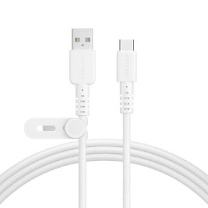 MOTTERU (モッテル) USB-A to USB-C 編み込みシリコンケーブル 充電 データ転送 やわらかく絡まない 断線に強い Quick Charge3.0 iPhone16 Android スマートフォン 対応 ケーブルバンド 付属 2.0m エアリーホ