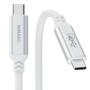 NIMASO USB4 P[u 1M zCg Thunderbolt 4 Ή Thunderbolt 3 USB-CƉʌ݊ USB-IFF؎擾 40Gbps] PDΉ 100W/5A }[d USB 4.0 8K@60Hz / 24K@60Hz foiPhone16/15V[YAiPadAMacBookASo