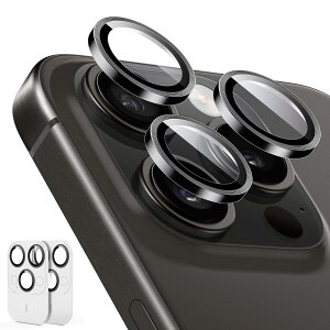 ESR iPhone 16 Pro/ 16 Pro Max �J���������Y�ی�t�B���� iPhone 16 Pro/ 16 Pro Max/15 Pro Max/15 Pro/14 Pro Max/14 Pro��p �^�t��HD�ʃv���e�N�^�[ �Ϗ��� ���^�����K���X Armorite�V���[�Y 2�p�b�N �u���b�N