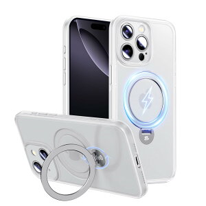 Magic John iPhone 16 Pro Max �P�[�X �ϏՌ� MagSafe�Ή� ���C�����X�[�d �X�^���h�t�� 360°��] ����~�� ��phone16 Pro Max �P�[�X ������ �J�����ی� TPU �Y���ɂ��� �z�R���t���ɂ��� �X�}�z�P�[�X iphone