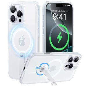 yVz360°]IX}[gA[ځIzCASEKOO iPhone 16 Pro p P[X ͂Ȏ cΉ yMagSafeƃX^hpz }Olbg ČRMILKiϏՌ CX[dΉ wh~