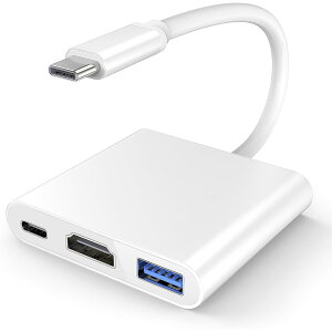 USB Type-C HDMI ϊA_v^[4K 𑜓x] 3 in 1 HDMIϊ^CvC/ 100W PD}[d/USB 3.0` for iPhone 15 16 Plus Pro Max V[Y Galaxy S23 S22 S21 iPad Macbook ̑USB-C@Ή (zCg)