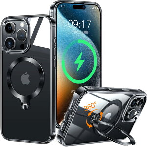 yBꖳE360°]CD X^hzZapNet iPhone 16 Pro p NA P[X Magsafe Ή [_X^hE萫][{̂ČEɓ]Xgbvz[t }OZ[t CX[dΉ 