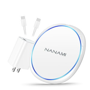 NANAMI CX[d (USB-C 20Wo͂̋}[dɏi) u[d 7.5W/10W iPhone 16/15/14/13/12V[Y/SE񐢑/11(Pro)/Xs(Max)/XR/8(Plus) AirPods Pro(񐢑) Galaxy S24(Ultra)/S23(Ultra)/S22(Ultra)/S21/S